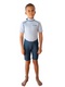 Kids Short Wetsuit in Navy Striped